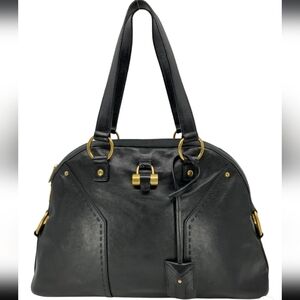 YSL Calfskin Leather Large Muse Bag With Charm and COA